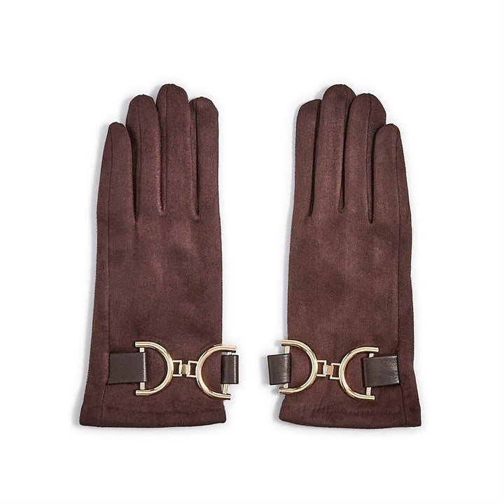 Glove with Oversized Bit Accessories Two's Company Dark Brown 