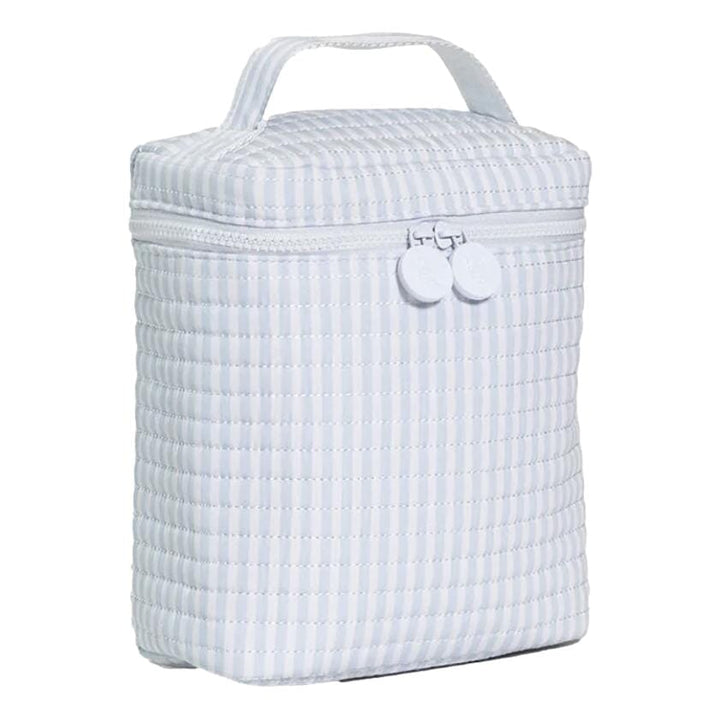 GO GO Lunch Quilted Insulated Bag- Hamptons Floral Lunch Boxes TRVL Design Pimlico Stripe - Light Blue 