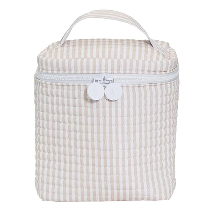 GO GO Lunch Quilted Insulated Bag- Hamptons Floral Lunch Boxes TRVL Design Pimlico Stripe - Pink 