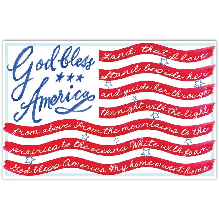 God Bless America Flag Placemats Placemats Rosanne Beck 