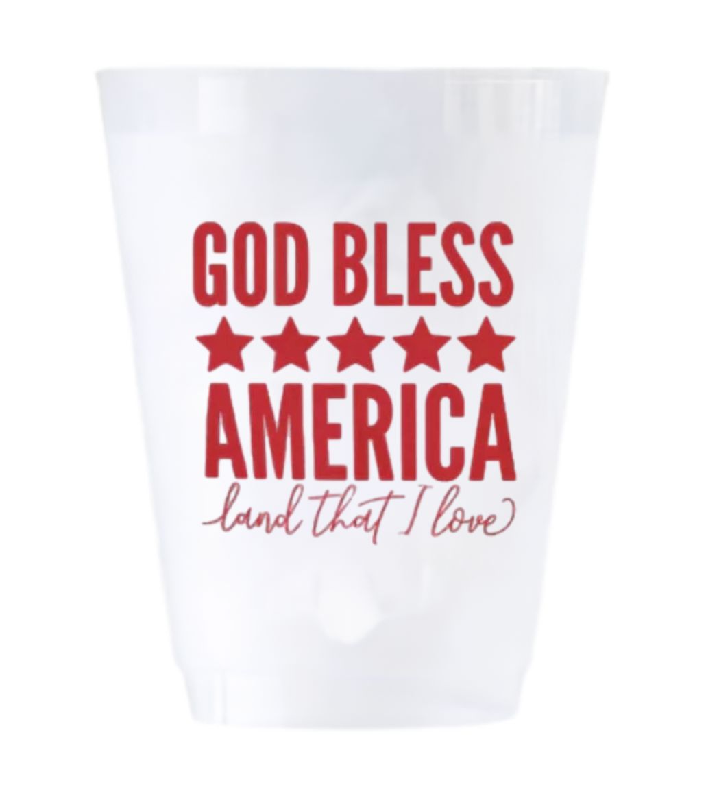 God Bless America Land That I Love Shatterproof Cups Shatterproof Cups Rosanne Beck 