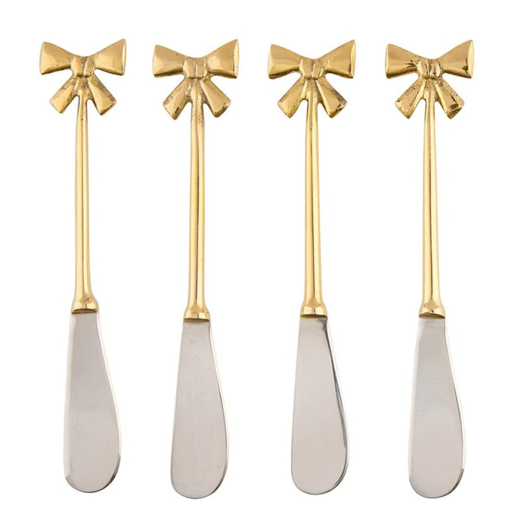 Gold Bow Spreaders - Set of 4 Knives Creative Brands - Santa Barbara Design Studio 