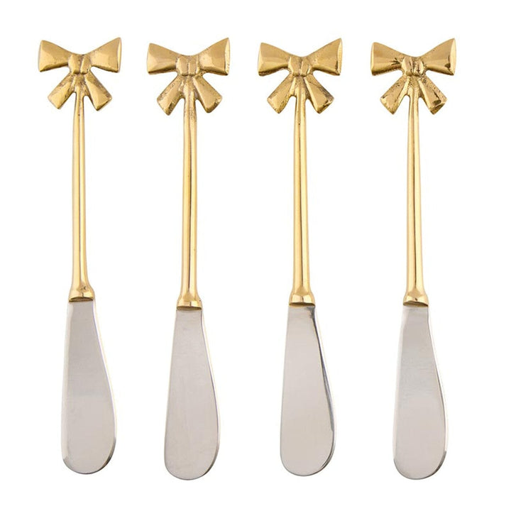 Gold Bow Spreaders - Set of 4 Knives Creative Brands - Santa Barbara Design Studio 