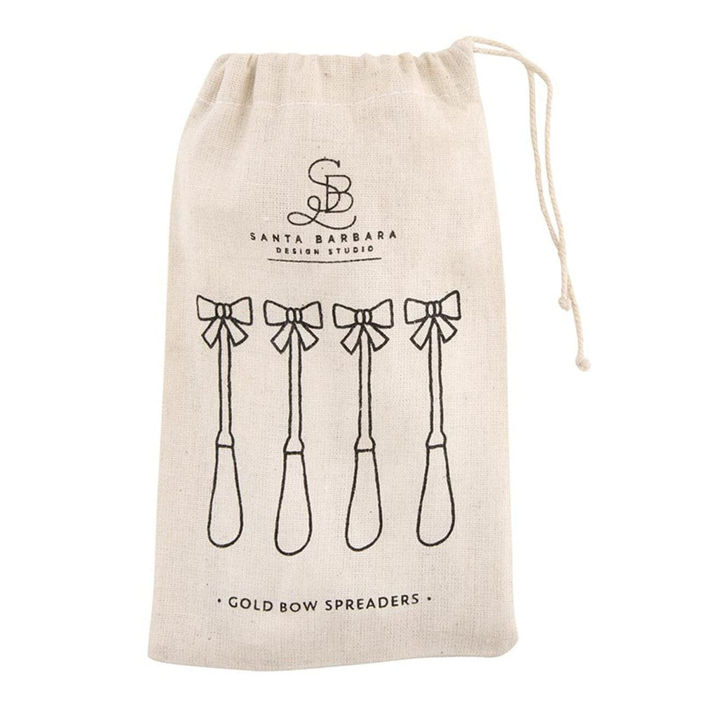 Gold Bow Spreaders - Set of 4 Knives Creative Brands - Santa Barbara Design Studio 