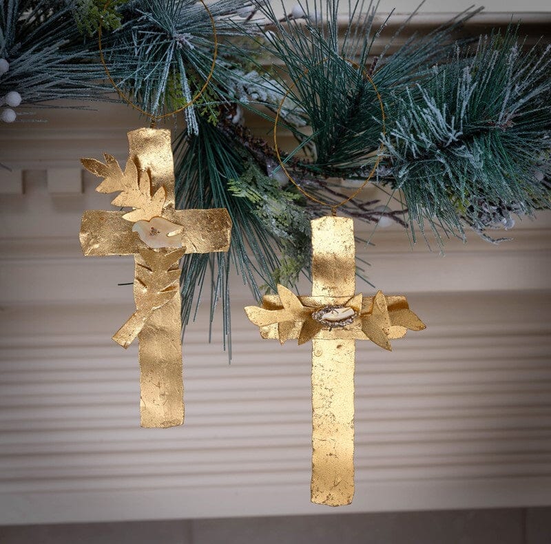 Gold Cross Ornaments Christmas Ornament Trade Cie Light 