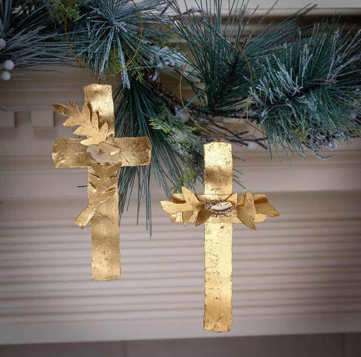 Gold Cross Ornaments Christmas Ornament Trade Cie Light 