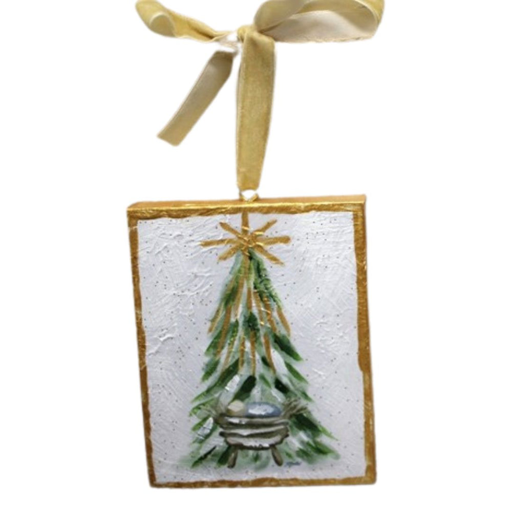 Gold Glitter Canvas Ornaments Christmas Ornament Trade Cie Christmas Tree 