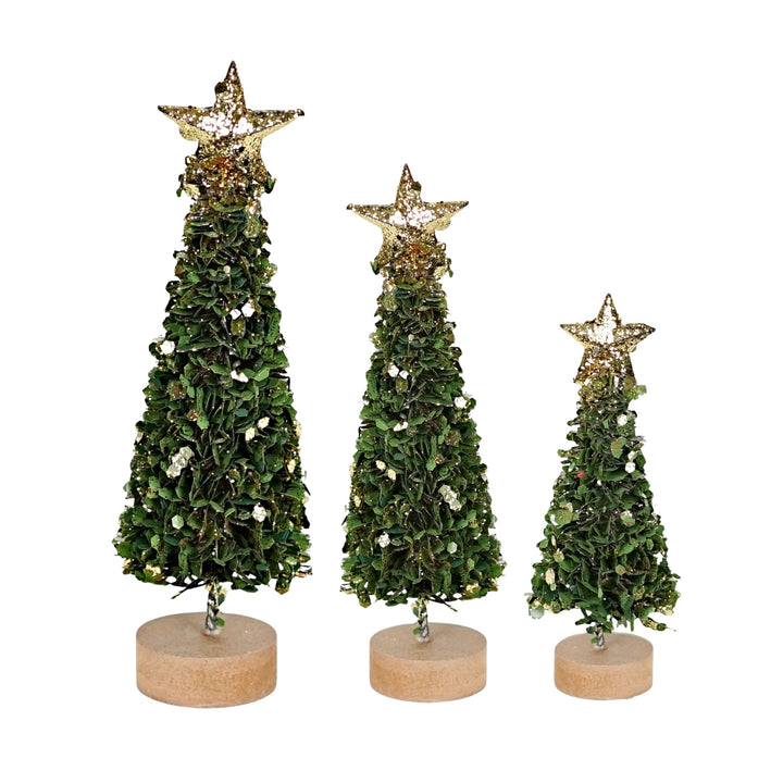Gold Glittered Boxwood Mini Trees Christmas Decor Impressive Enterprises 