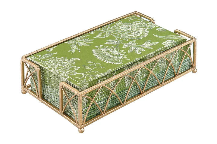Gold Leaf Arches Guest Towel Holder Napkin Holder Boston International 