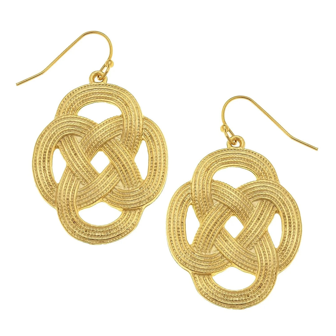 Gold Love Knot Earrings Womens Earrings Susan Shaw 