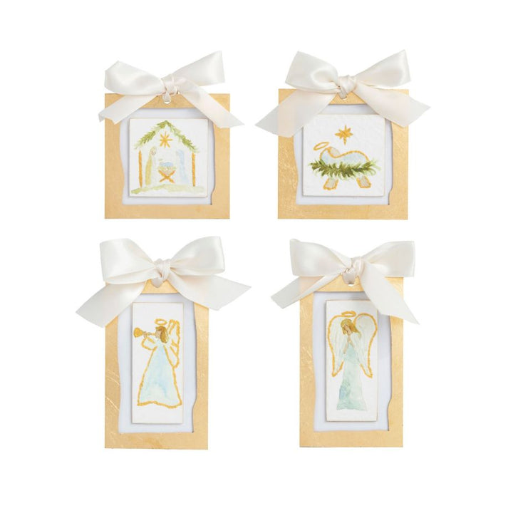 Gold Painted Acrylic Ornaments Christmas Ornament MudPie 