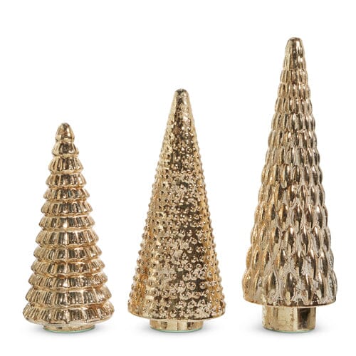 Gold Patterned Christmas Trees Christmas Decor RAZ 
