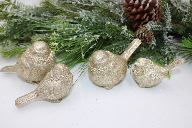 Gold Resin Birds Christmas Decor Trade Cie 