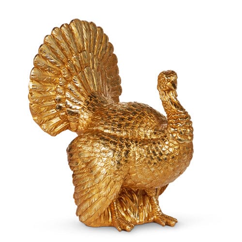 Gold Resin Turkey Container Fall Decor RAZ 