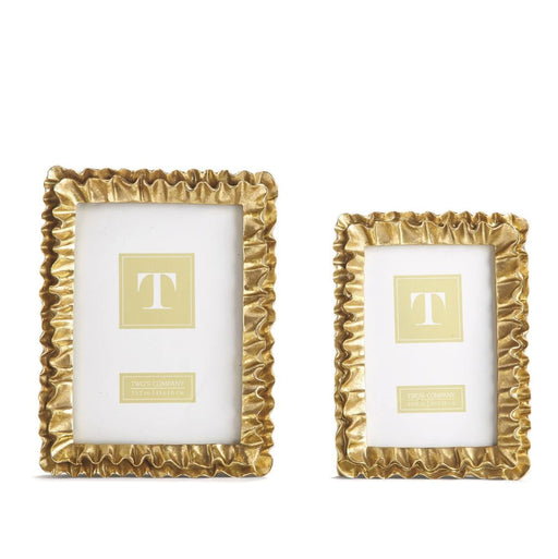 Gold Ruffles Photo Frame Picture Frames Two's Company 