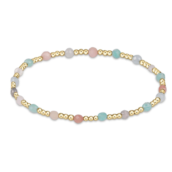 Gold Sincerity Pattern 3mm Bead Bracelet - Gemstones Womens Bracelet ENewton Hot Mess SS25 