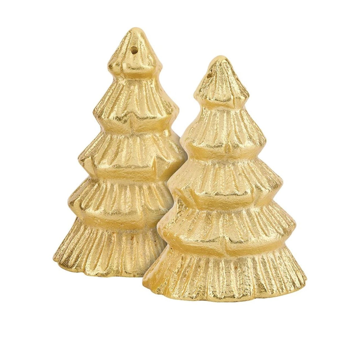 Gold Textured Tree Salt + Pepper Shakers Salt and Pepper Creative Brands - Santa Barbara Design Studio 