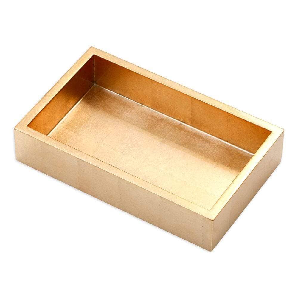 Gold with Gold Lacquer Guest Towel Holder Napkin Holder Caspari 