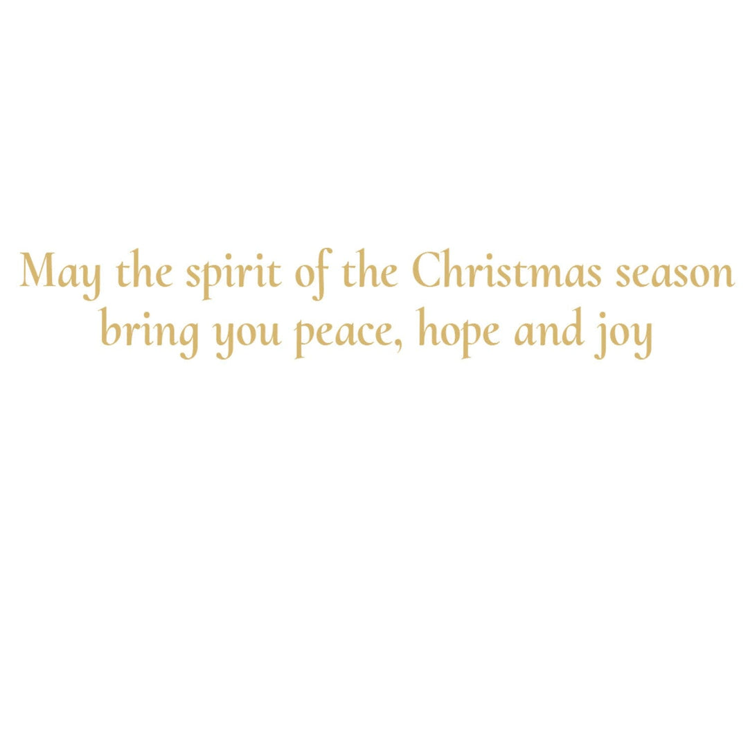 Golden Angel Nativity Small Boxed Christmas Cards - 15 Count Greeting Card Caspari 