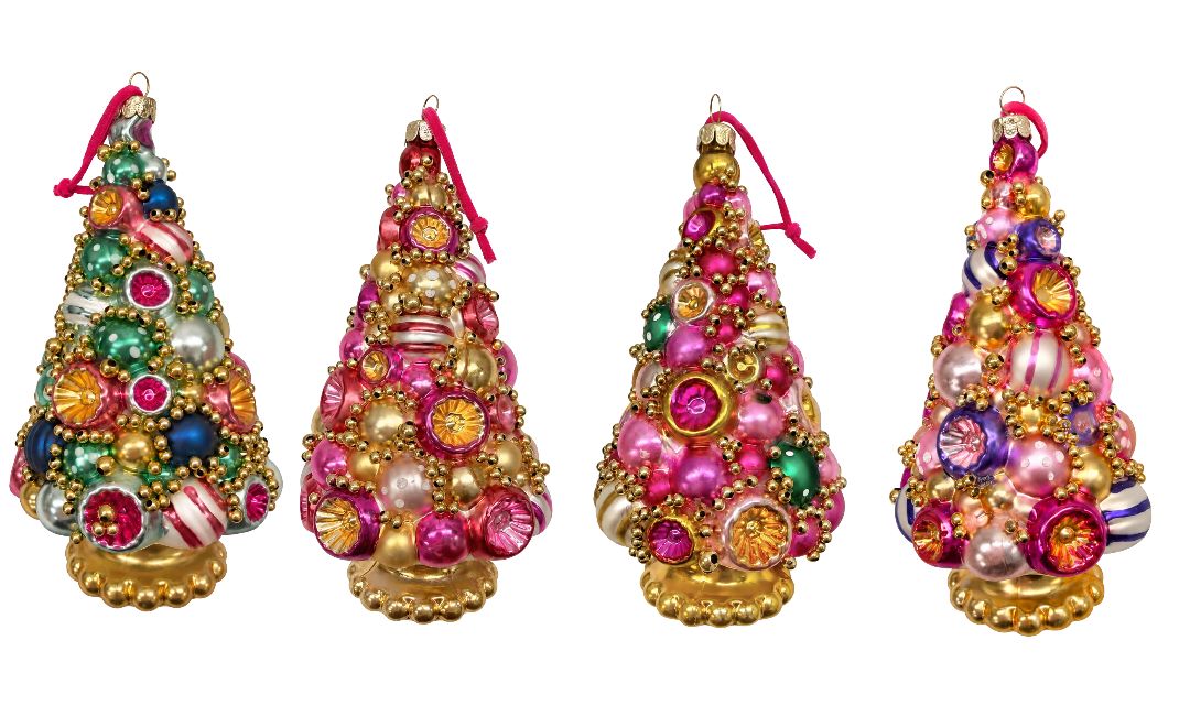 Golden Grandeur Tree Glass Ornament Christmas Ornament Park Hill 