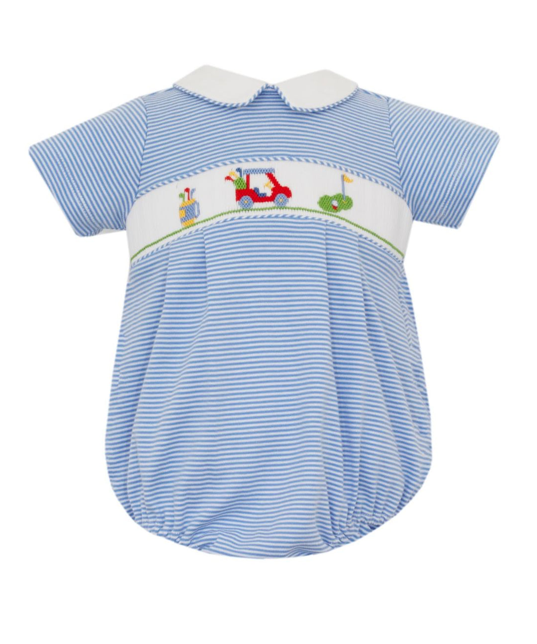 Golf Blue Stripe Knit Bubble Boy Bubble Petit Bebe 