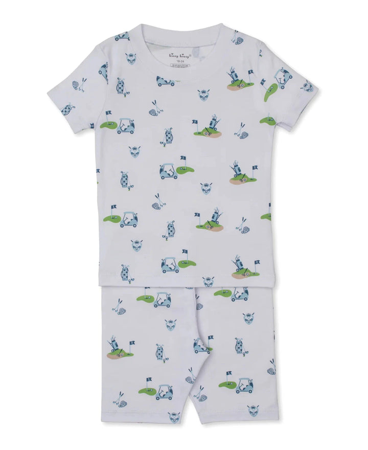 Golf Championship Blue Short Toddler Pajama Set Boy Pajamas Kissy Kissy 