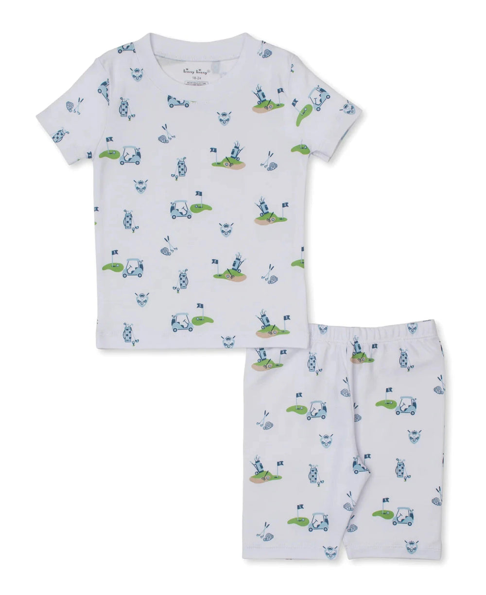 Golf Championship Blue Short Toddler Pajama Set Boy Pajamas Kissy Kissy 