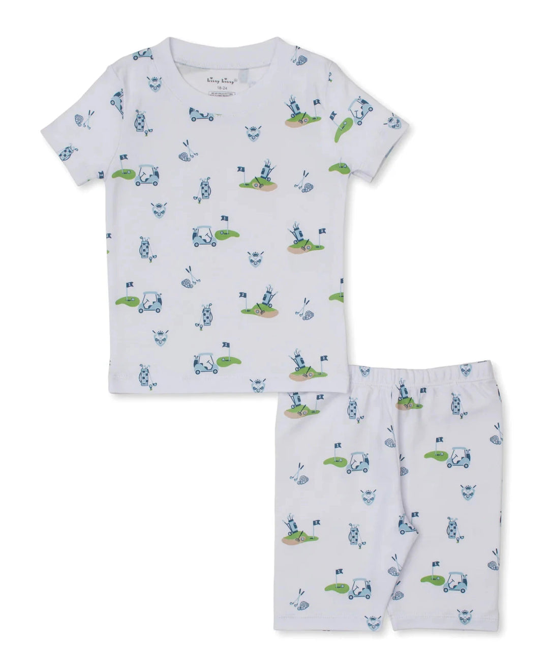 Golf Championship Blue Short Toddler Pajama Set Boy Pajamas Kissy Kissy 