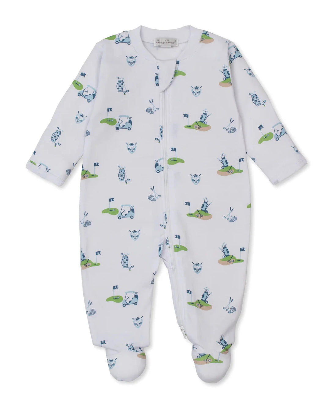 Golf Championship Blue Zip Footie Boy Footie Kissy Kissy 