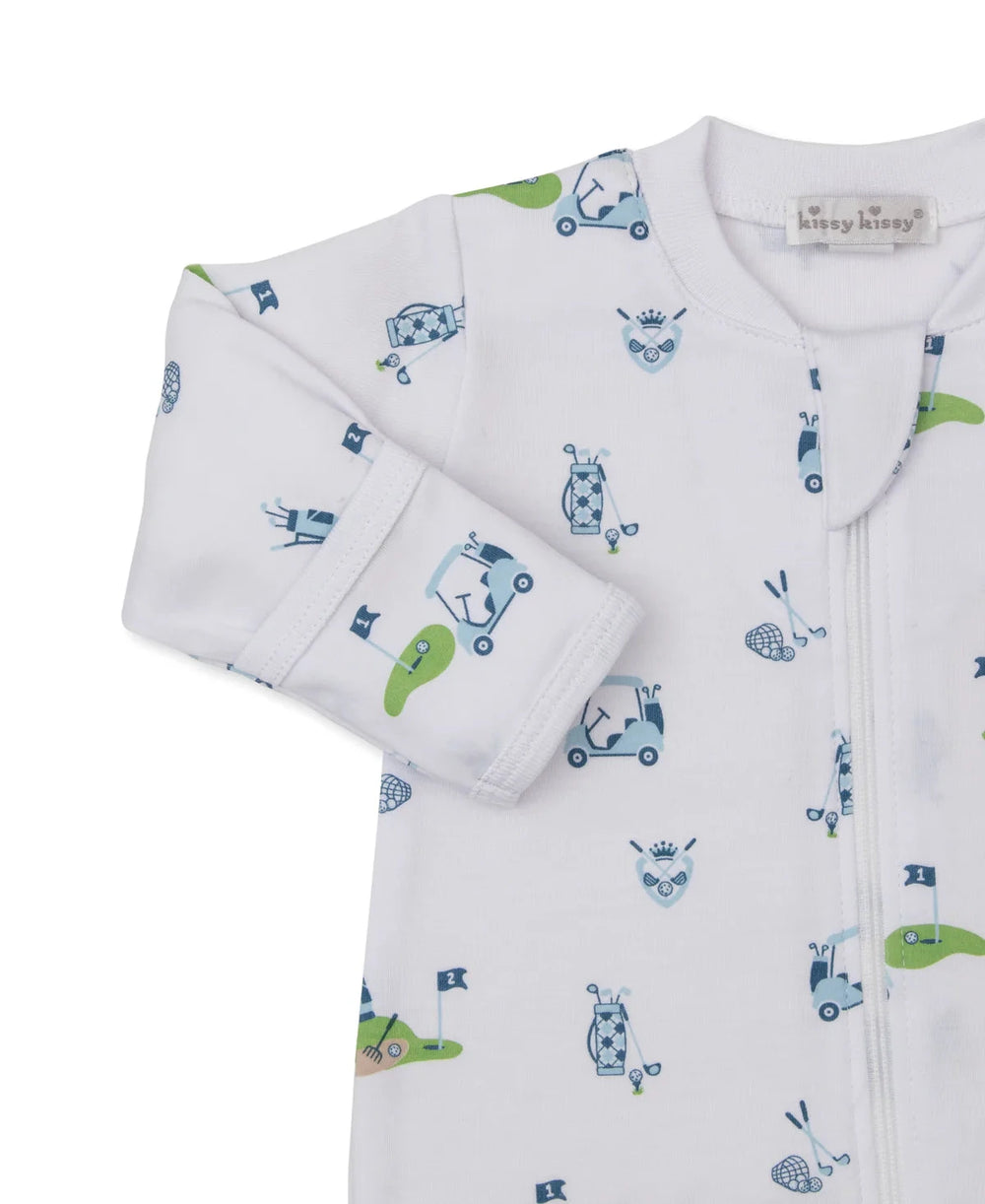 Golf Championship Blue Zip Footie Boy Footie Kissy Kissy 