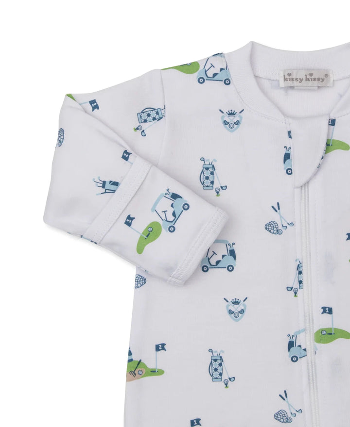 Golf Championship Blue Zip Footie Boy Footie Kissy Kissy 