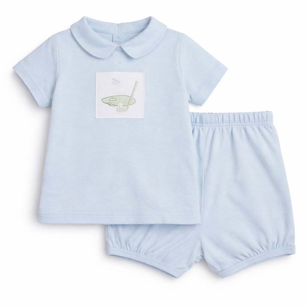 Golf Green Short Set Boy Diaper Set Auraluz 