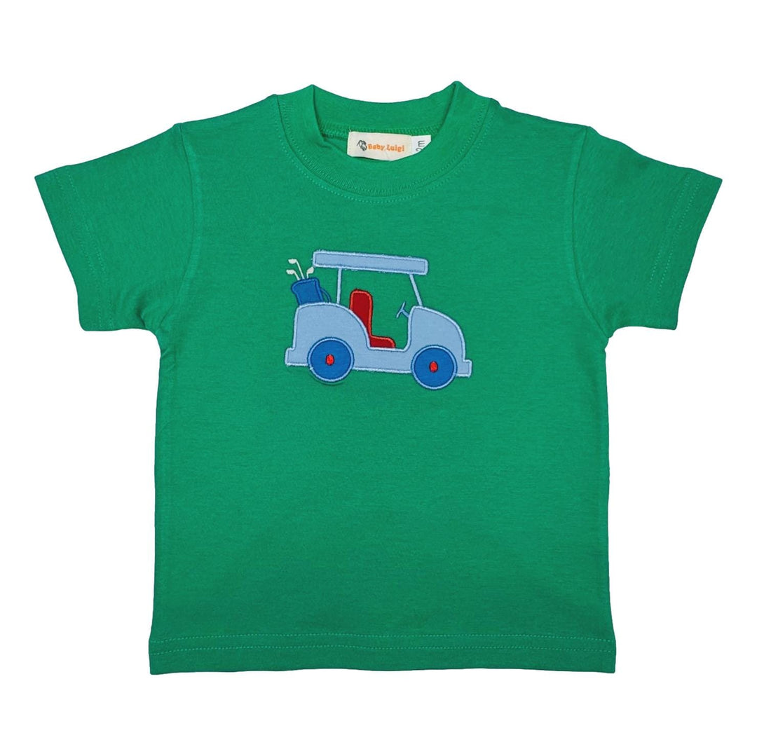 Golfcart Applique T-Shirt Boy Shirt Luigi 