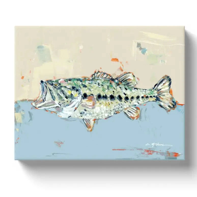 "Gone Fishin' Blue" Canvas Print Artwork Chelsea McShane 