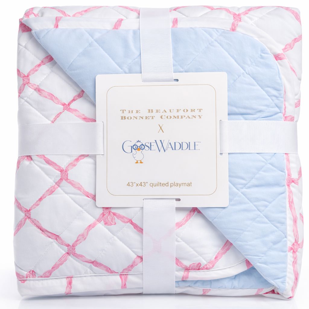 GooseWaddle Super Soft Play Mats - Belle Meade Bow Blanket GooseWaddle 