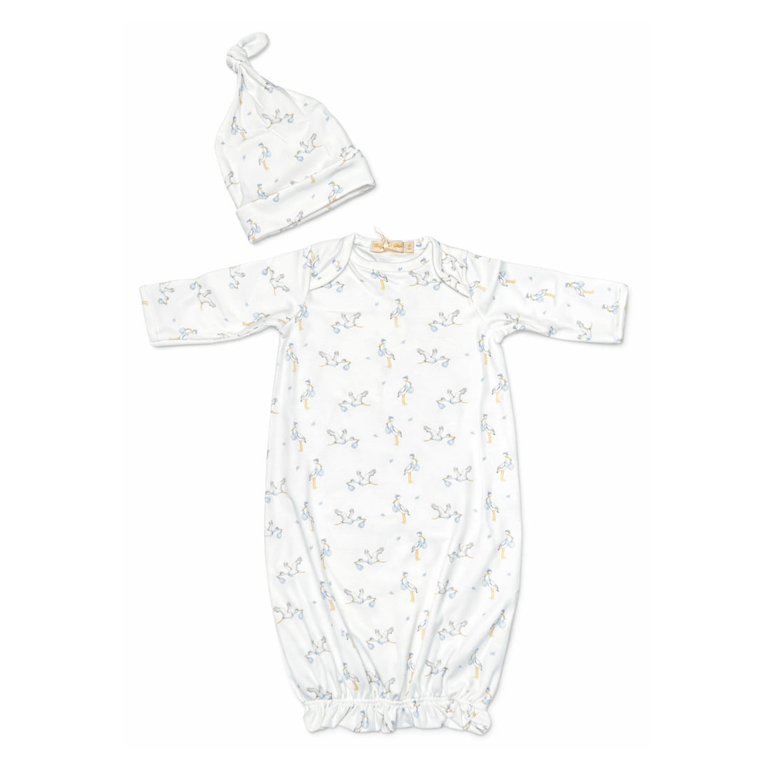 Gown and Hat Set - Tiny Storks Girl Converter Gown Baby Club Chic 