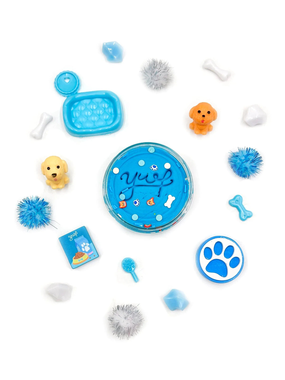 Grab & Go Dough Jar - Blue Pet Shop Toy Craft Kits Young Wild and Freidman 