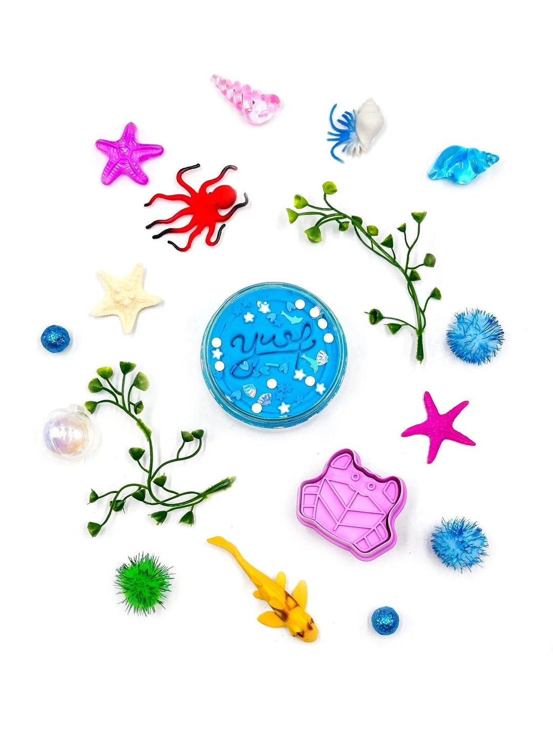 Grab & Go Dough Jar - Ocean Toy Craft Kits Young Wild and Freidman 