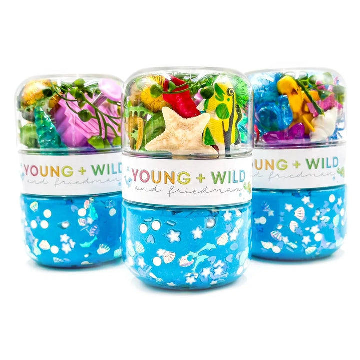Grab & Go Dough Jar - Ocean Toy Craft Kits Young Wild and Freidman 