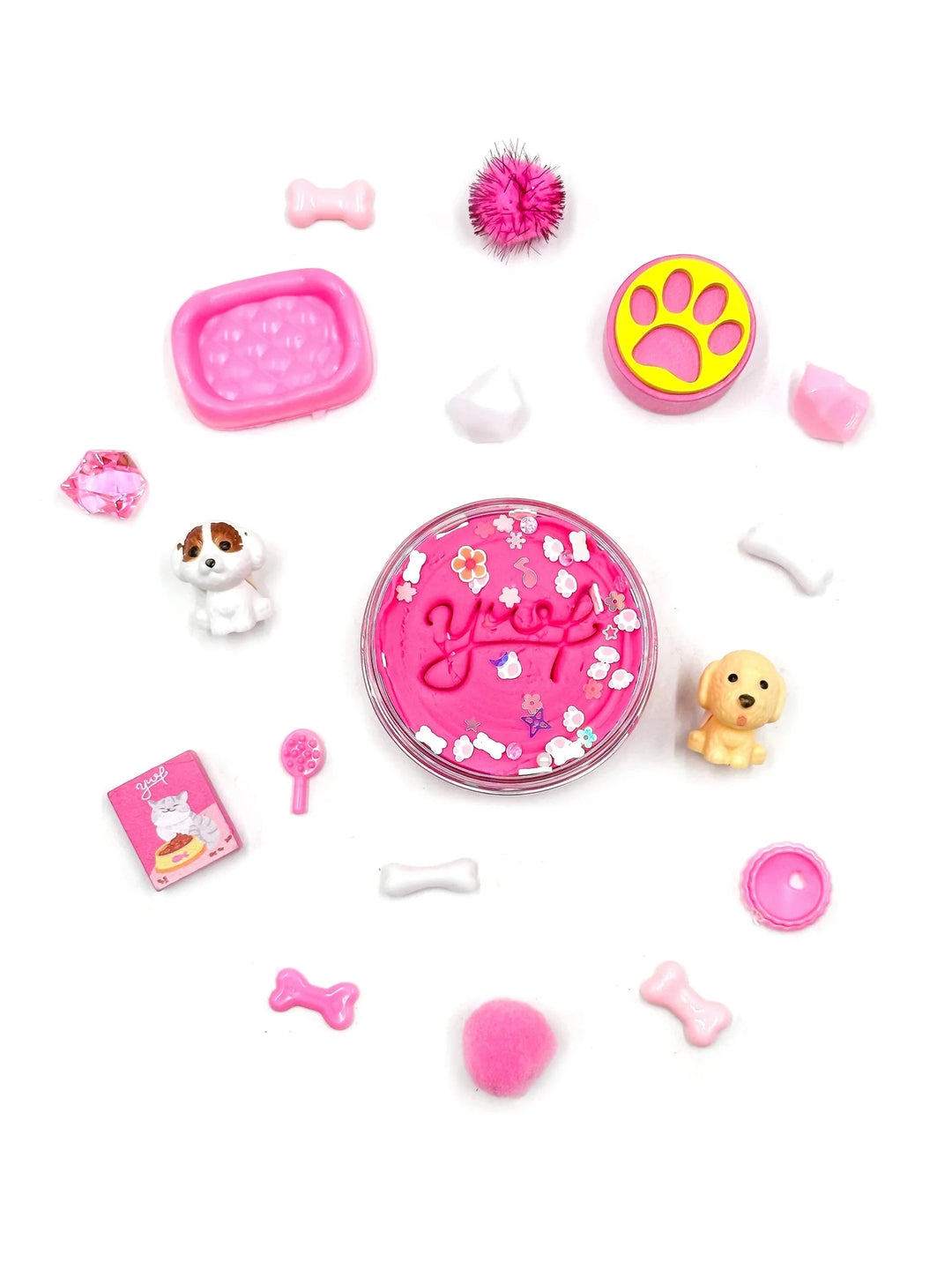 Grab & Go Dough Jar - Pink Pet Shop Toy Craft Kits Young Wild and Freidman 