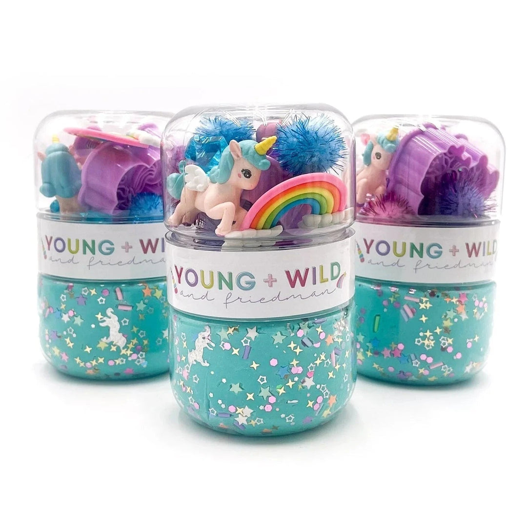 Grab & Go Dough Jar - Unicorn Toy Craft Kits Young Wild and Freidman 