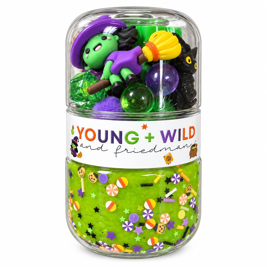Grab & Go Dough Jar - Witch Toy Craft Kits Young Wild and Freidman 