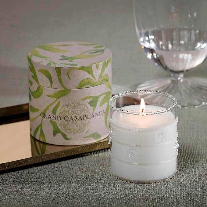 Grand Casablanca Scented Candle 6.5 oz - Water Lotus Candle Zodax 