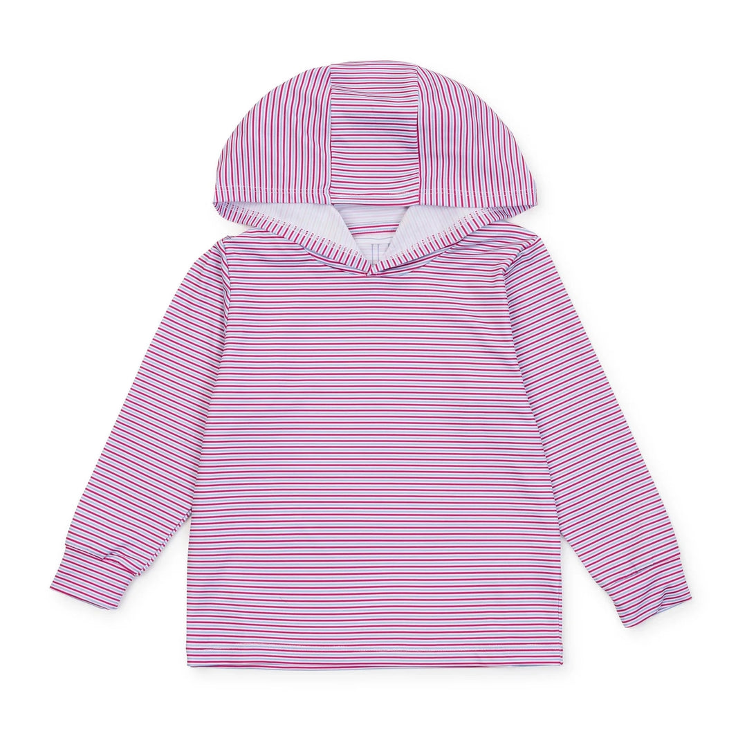 Grant Performance Hoodie - Club Stripe Berry Blue Boy Jacket Lila & Hayes 