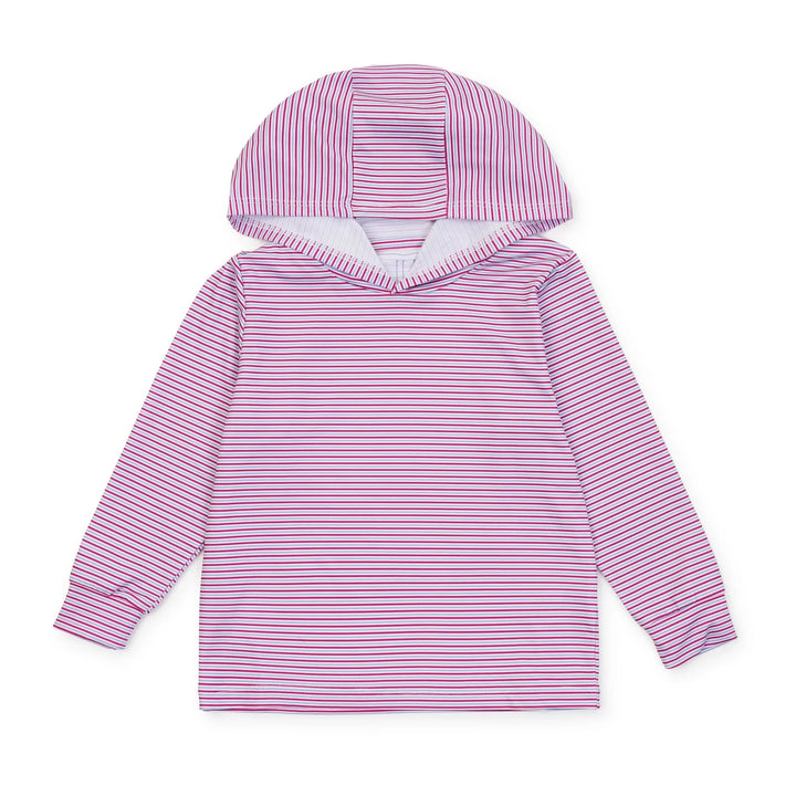 Grant Performance Hoodie - Club Stripe Berry Blue Boy Jacket Lila & Hayes 