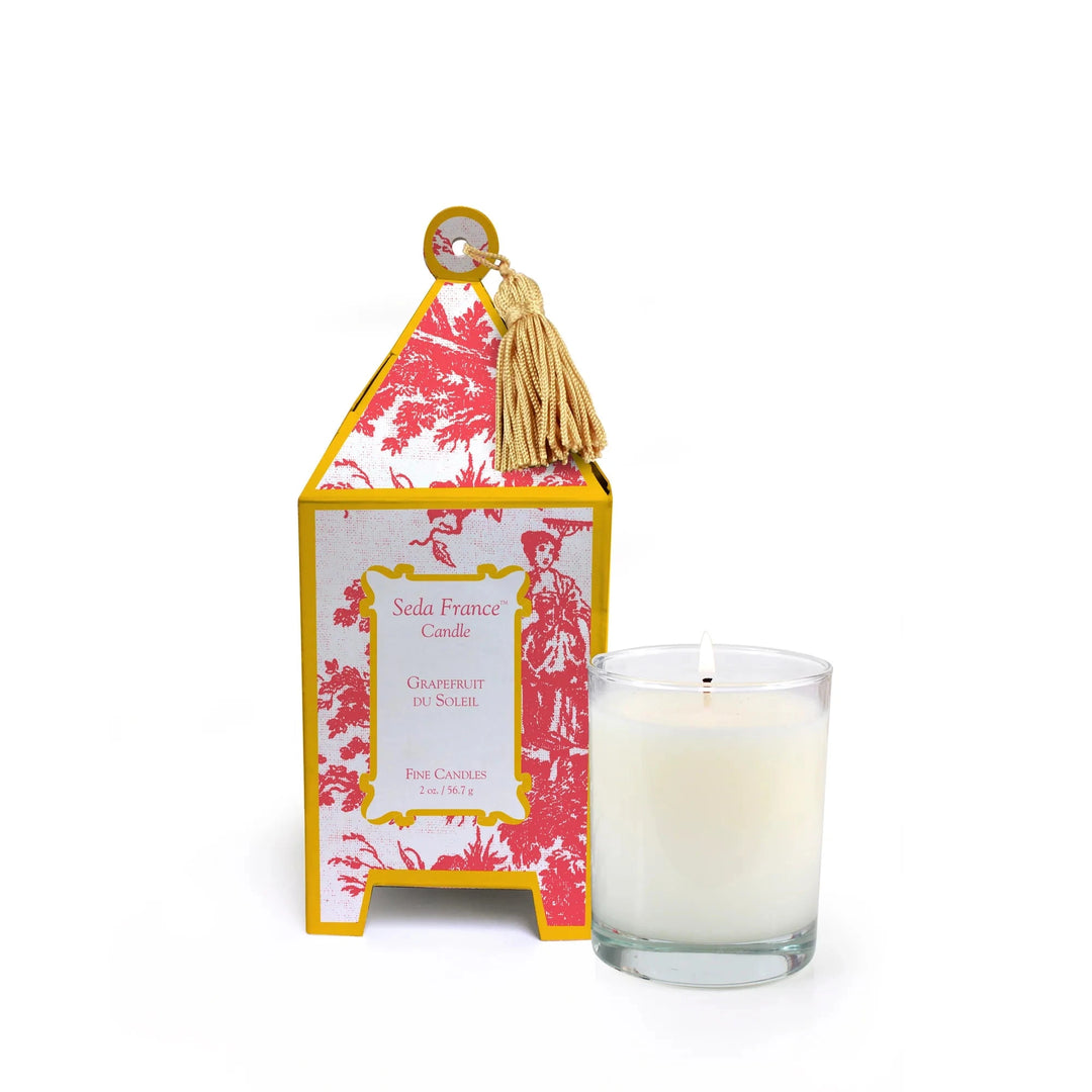 Grapefruit du Soleil Classic Toile Mini Pagoda Box Candle Candle Seda France 