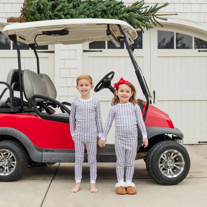 Grayson Pajama Pant Set - Christmas at the Club Boy Pajamas Lila & Hayes 