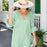 Green and White Stripe Sienna Dress Womens Dress Sunshine Tienda 