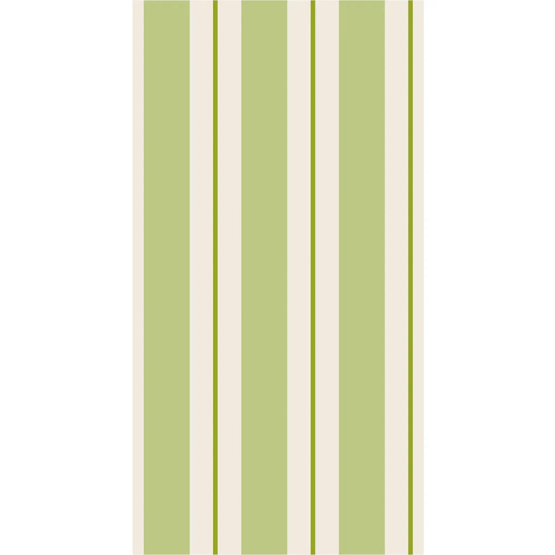 Green Awning Stripe Guest Napkins Paper Napkins Hester and Cook 