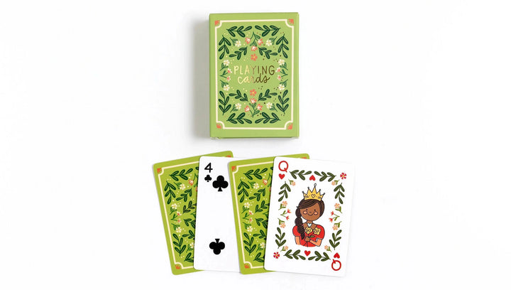 Green Floral Deck of Playing Cards Playing Cards Pippi Post 